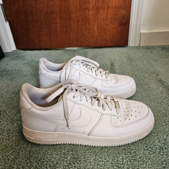 Nike Air Force 1 '007 Low Triple White' [CW2288-111] Men's Size 13 Shoes-No Box - Picture 2 of 11